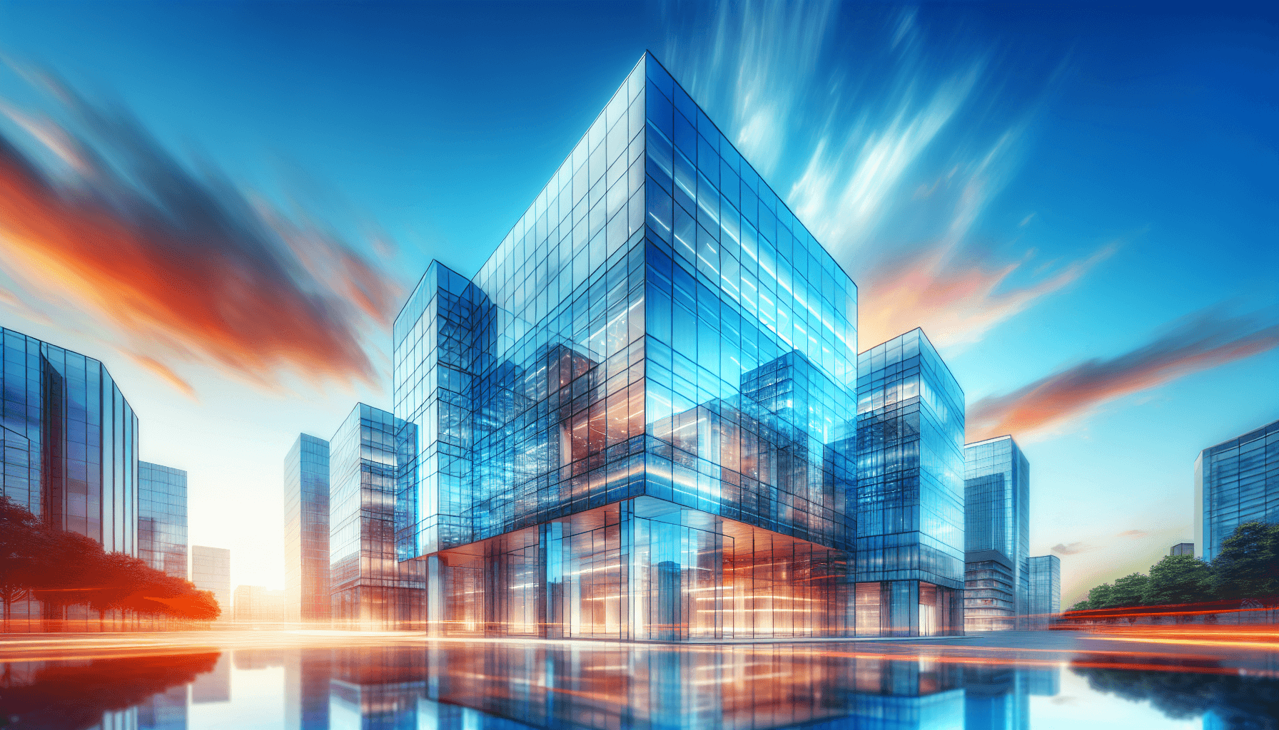 Glass building exterior