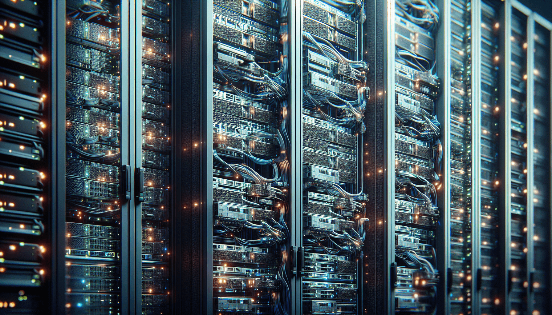 Server racks close-up
